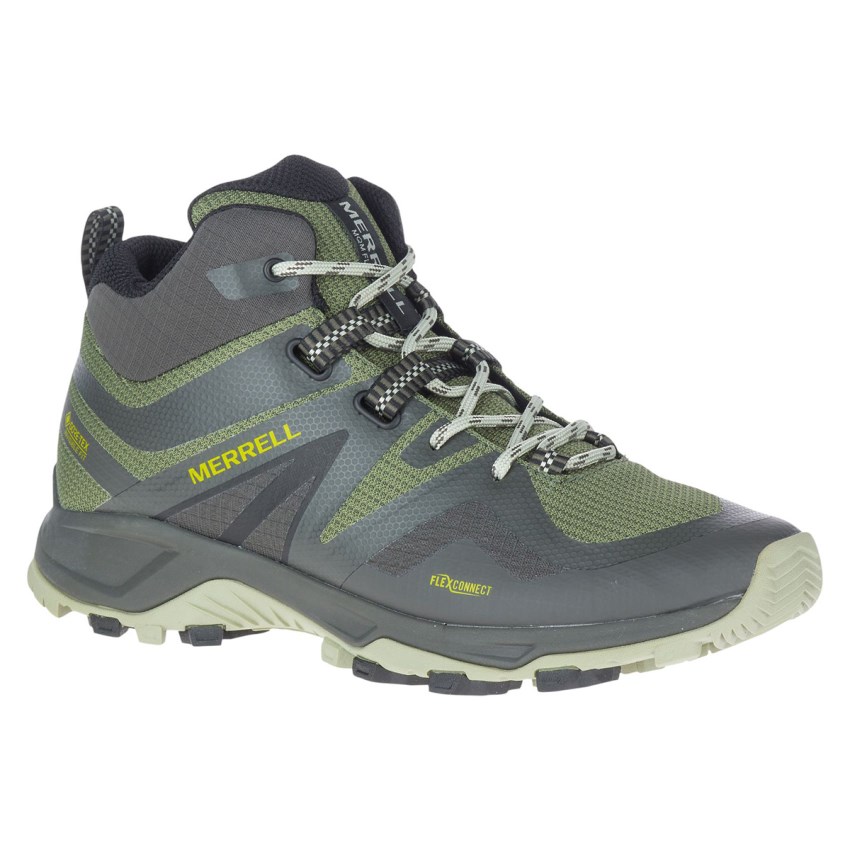 Chaussures Randonnée Merrell MQM Flex 2 Mid GORE-TEX Vert Olive/Grise Homme | W.T.QKIE